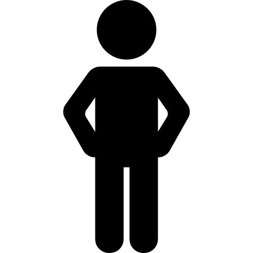 Man standing up single male figure icon