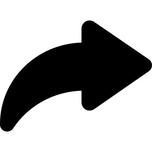 Right curve arrow music player shortcut multimedia option icon