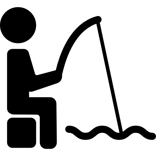 Man fishing leisure fisher relax icon