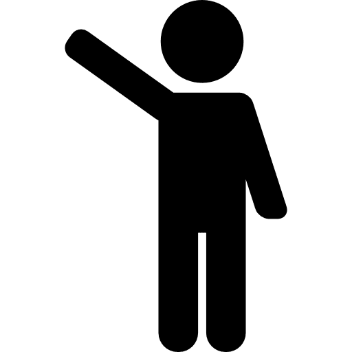 Man greeting greetings boy welcome icon