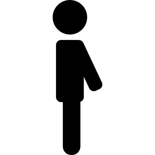 Man standing up gymnast exercising exercise icon