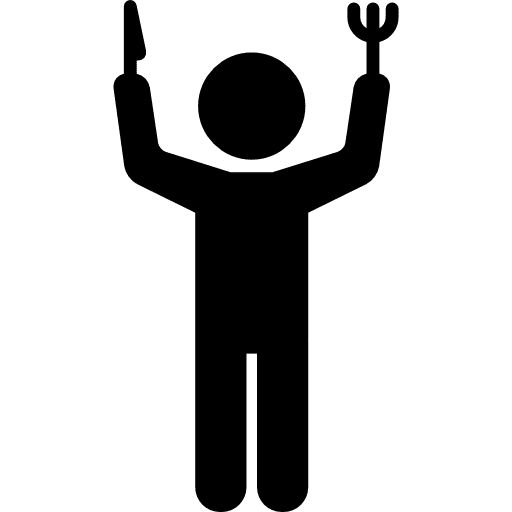 Hungry man restaurant hunger people icon