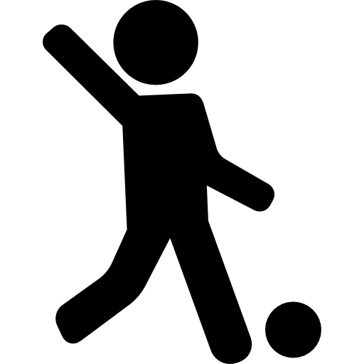 Football player with ball sports ball sports soccer ball icon