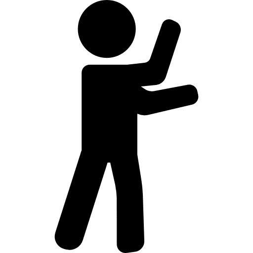 Man exercising arms gymnastic gymnasium exercise icon