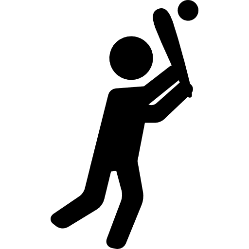 Man hitting ball baseball baseball equipment sports ball icon