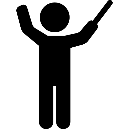 Bandmaster musical instruments stick sticks icon