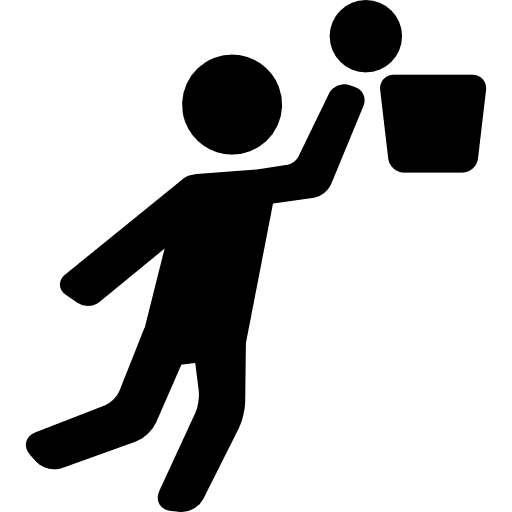 Basketball player jumping and ball basketball equipment jump game icon