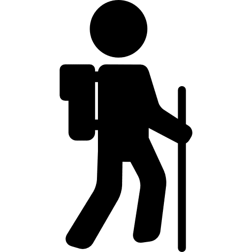 Man on mountain mountains sport people icon