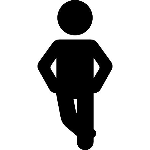 Man staying up male boy men icon