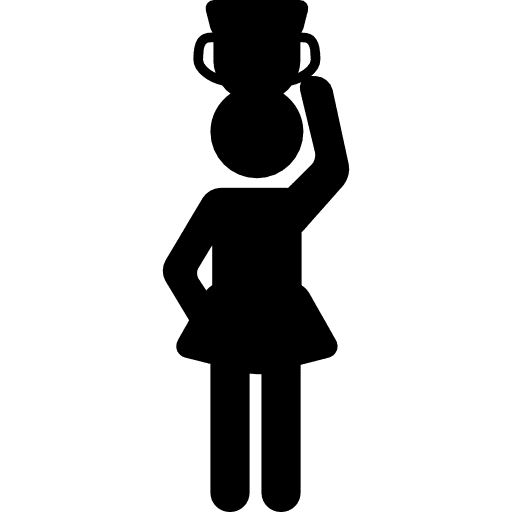 Woman carrying pot on head people pots jars icon