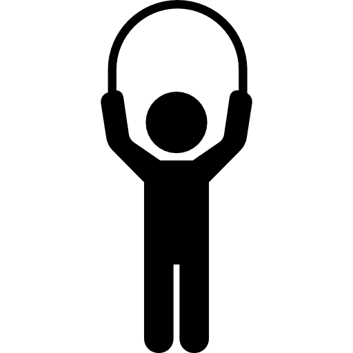 Jump rope exercising gymnast gymnasium icon
