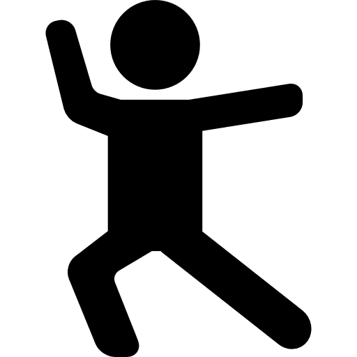 Karate posture judo sports fight icon