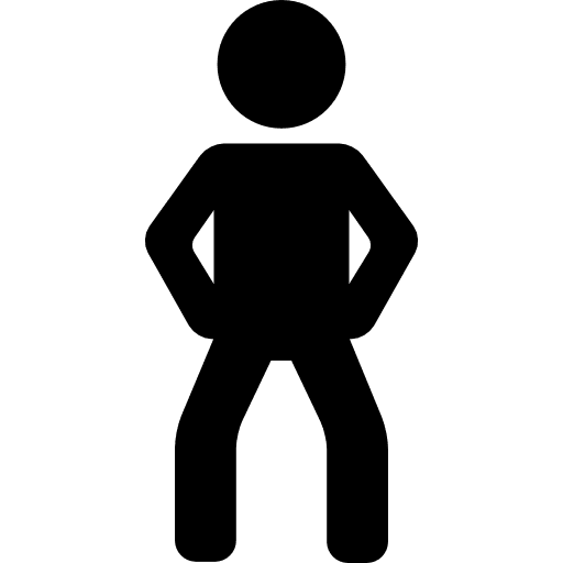 Man exercising legs physical activity gymnast exercises icon