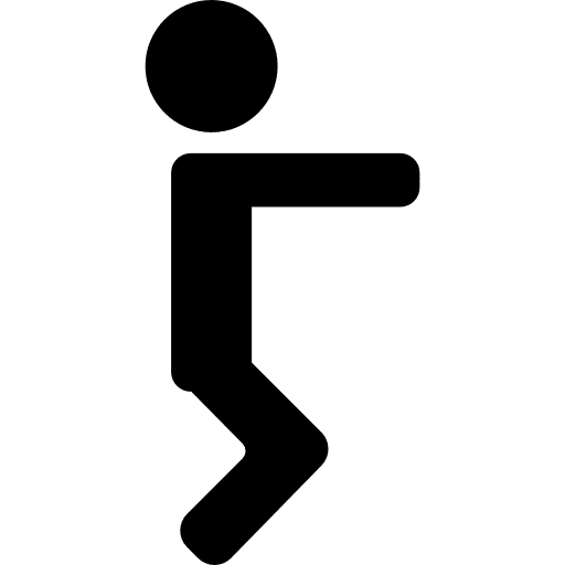 Man vending knees  gymnastic exercises gym icon