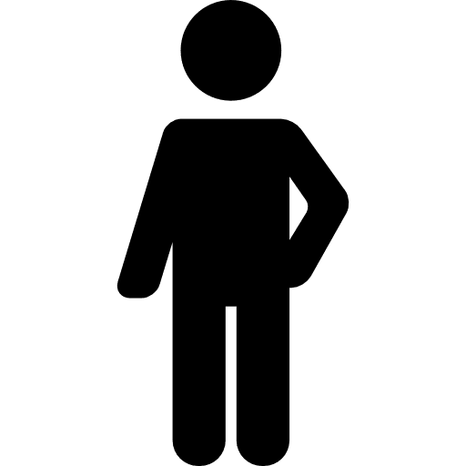 Staying man exercises gymnastic people icon