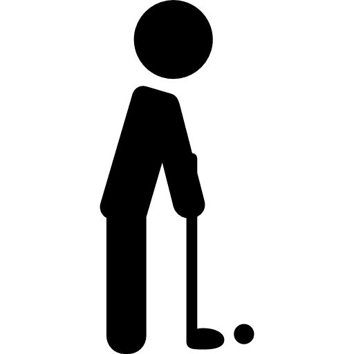 Golf man luxury sports ball leisure icon