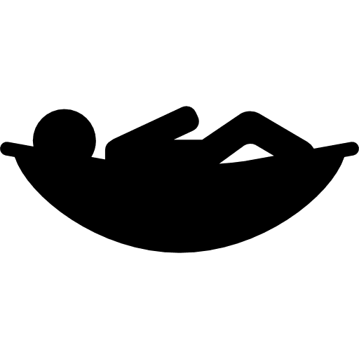 Hammock and man sleepy men sleep icon