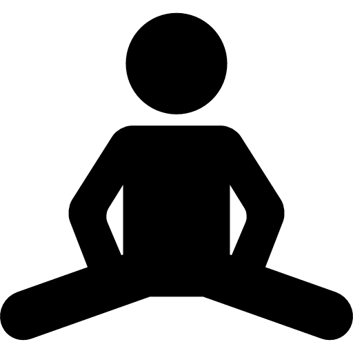 Man flexing legs gymnast exercise gymnastics icon