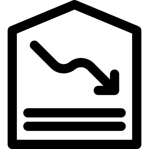 Fall fall real estate line graph icon Fall fall real estate line graph icon