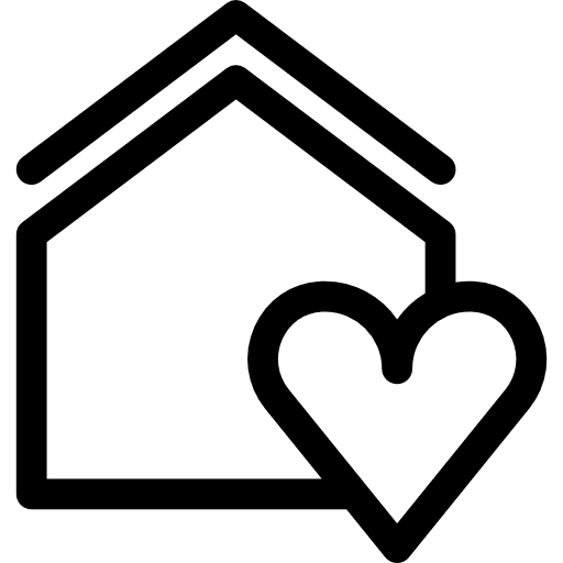 Home real estate security heart icon Home real estate security heart icon