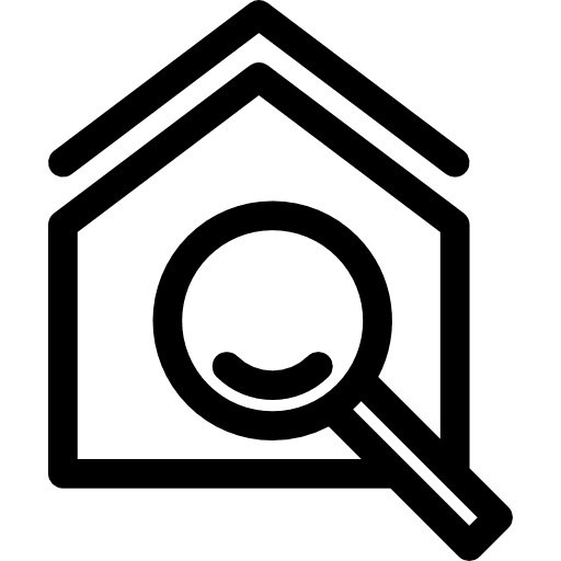 House buildings home loupe icon House buildings home loupe icon