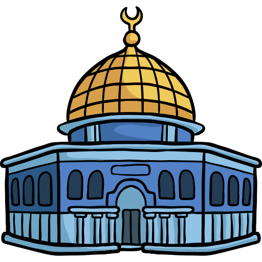 Dome of the rock architectonic israel jerusalem icon