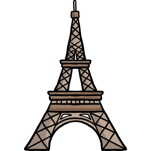 Eiffel tower europe engineering structure icon