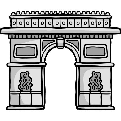Arc de triomphe france europe engineering icon