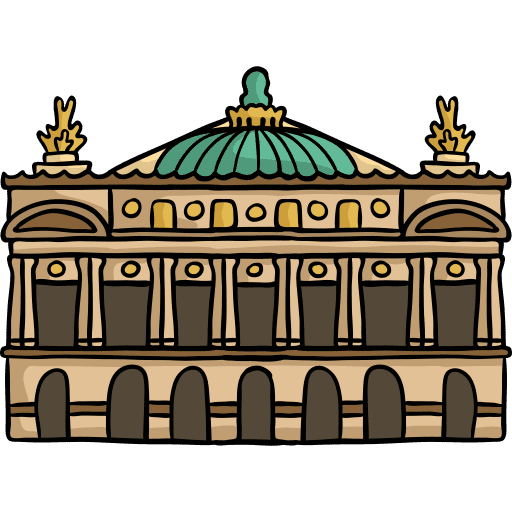 Palais garnier architectonic europe building icon