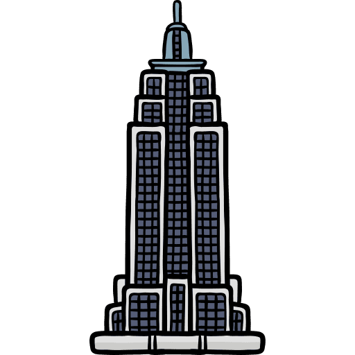 Empire state building monument architectonic building icon