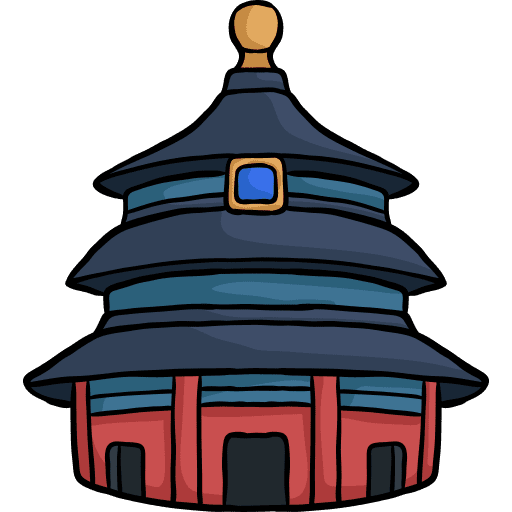 Temple of heaven landmark monument china icon