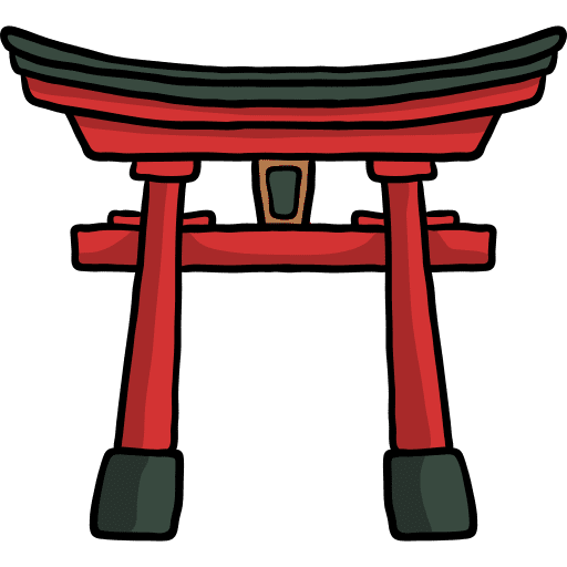 Torii gate building asia japan icon
