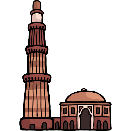 Qutb minar islam monument asia icon