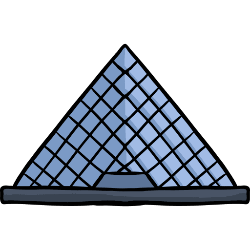 Pyramid europe monuments architectonic icon