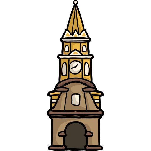 Clock tower monument architectonic monuments icon