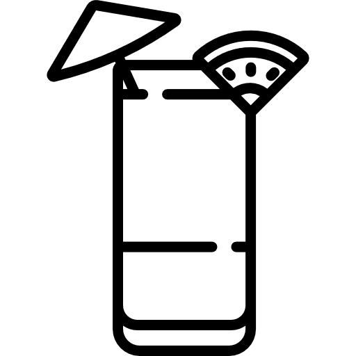 Tequila sunrise cocktail drinks food and restaurant icon Tequila sunrise cocktail drinks food and restaurant icon