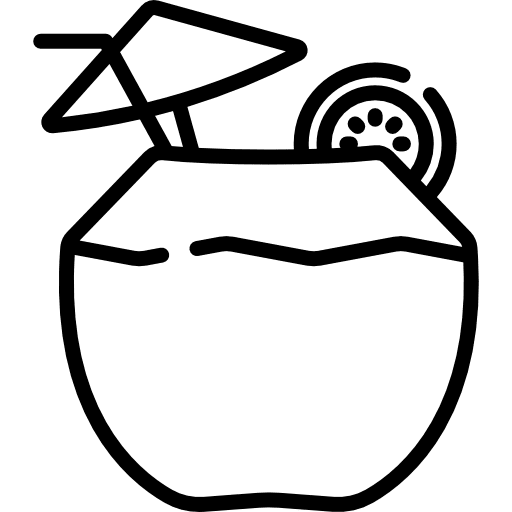 Cocktail bar coconut drinks icon Cocktail bar coconut drinks icon