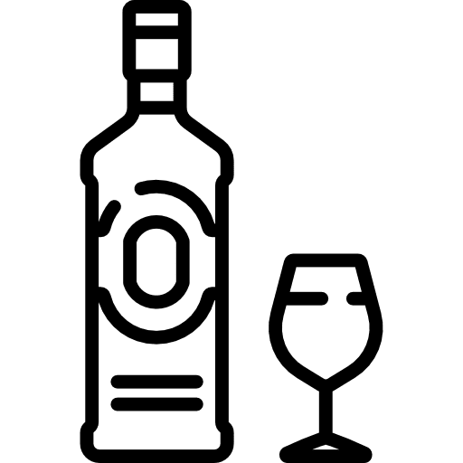 Gin food and restaurant gin drinks icon Gin food and restaurant gin drinks icon