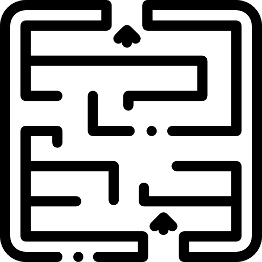 Maze road gaming maze icon Maze road gaming maze icon