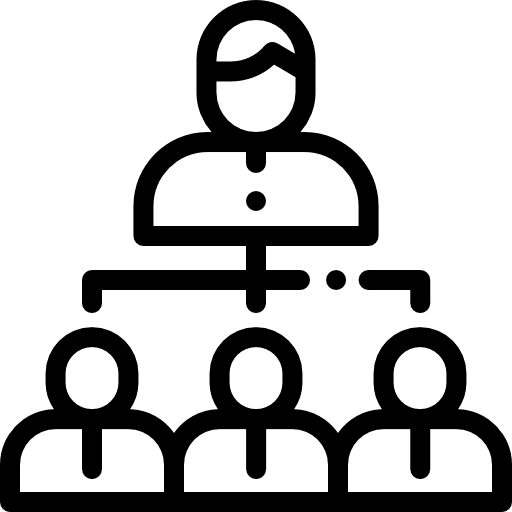 Organization network boss business and finance icon