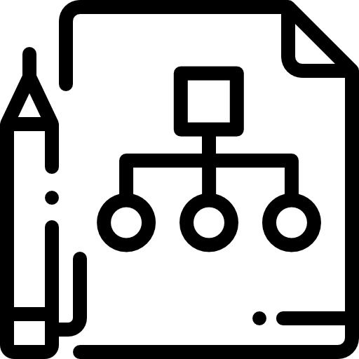 Organization pen schedule goals icon