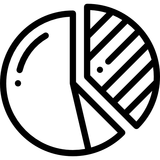 Pie graphic data analytics chart business and finance icon