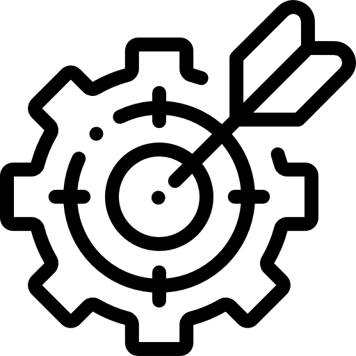 Setting target cogwheel gear icon