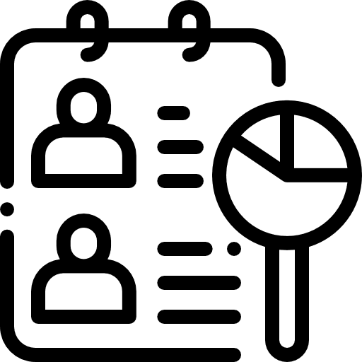 Analysis loupe profiles intelligence icon Analysis loupe profiles intelligence icon