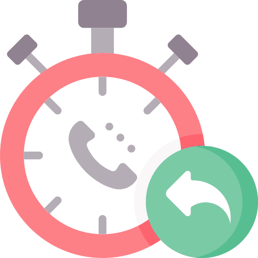 Call center timer call center commerce and shopping icon