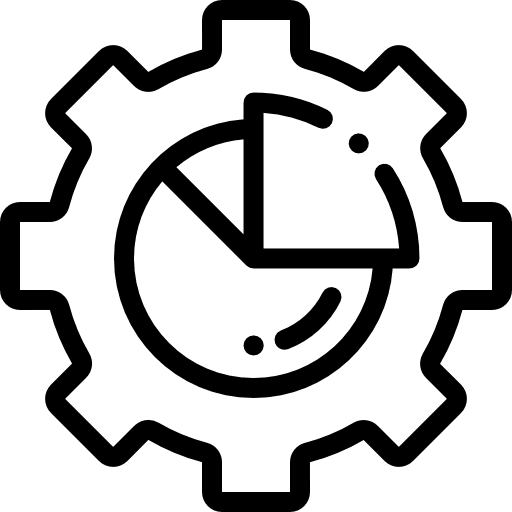 Chart commerce and shopping cogwheel business and finance icon Chart commerce and shopping cogwheel business and finance icon