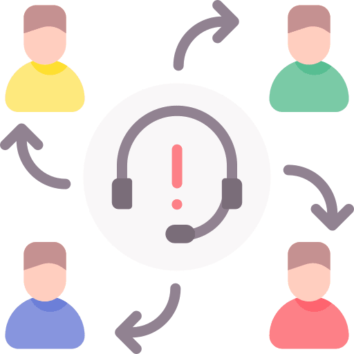 Error assistance commerce and shopping logistics icon