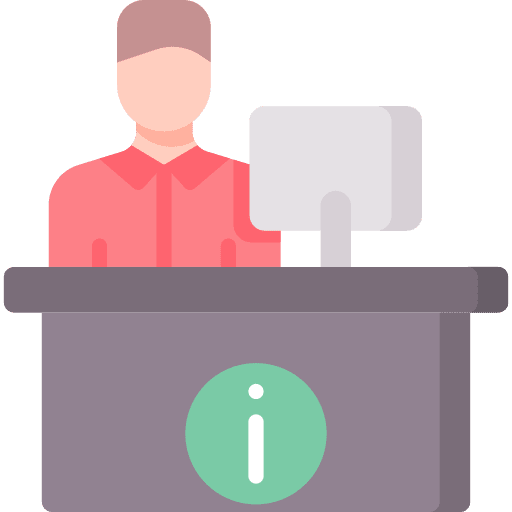 Information desk miscellaneous information front desk icon