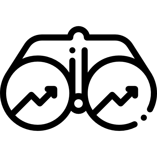 Vision binocular business and finance vision icon Vision binocular business and finance vision icon