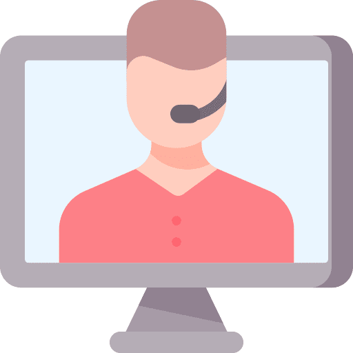 Online support communications commerce and shopping headset icon Online support communications commerce and shopping headset icon